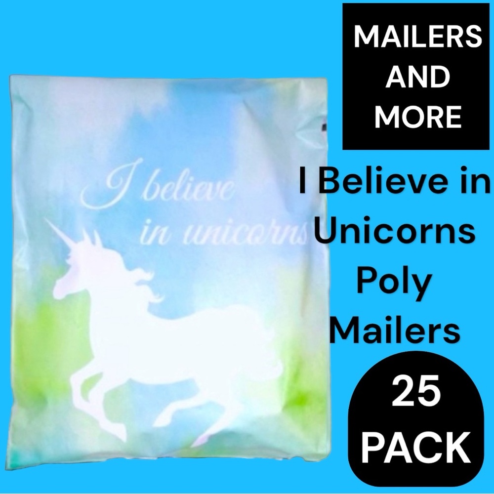 LAST ONE ‼️  25 10 X 13 Poly Mailers Unicorn, Shipping Envelopes - Picture 2 of 6